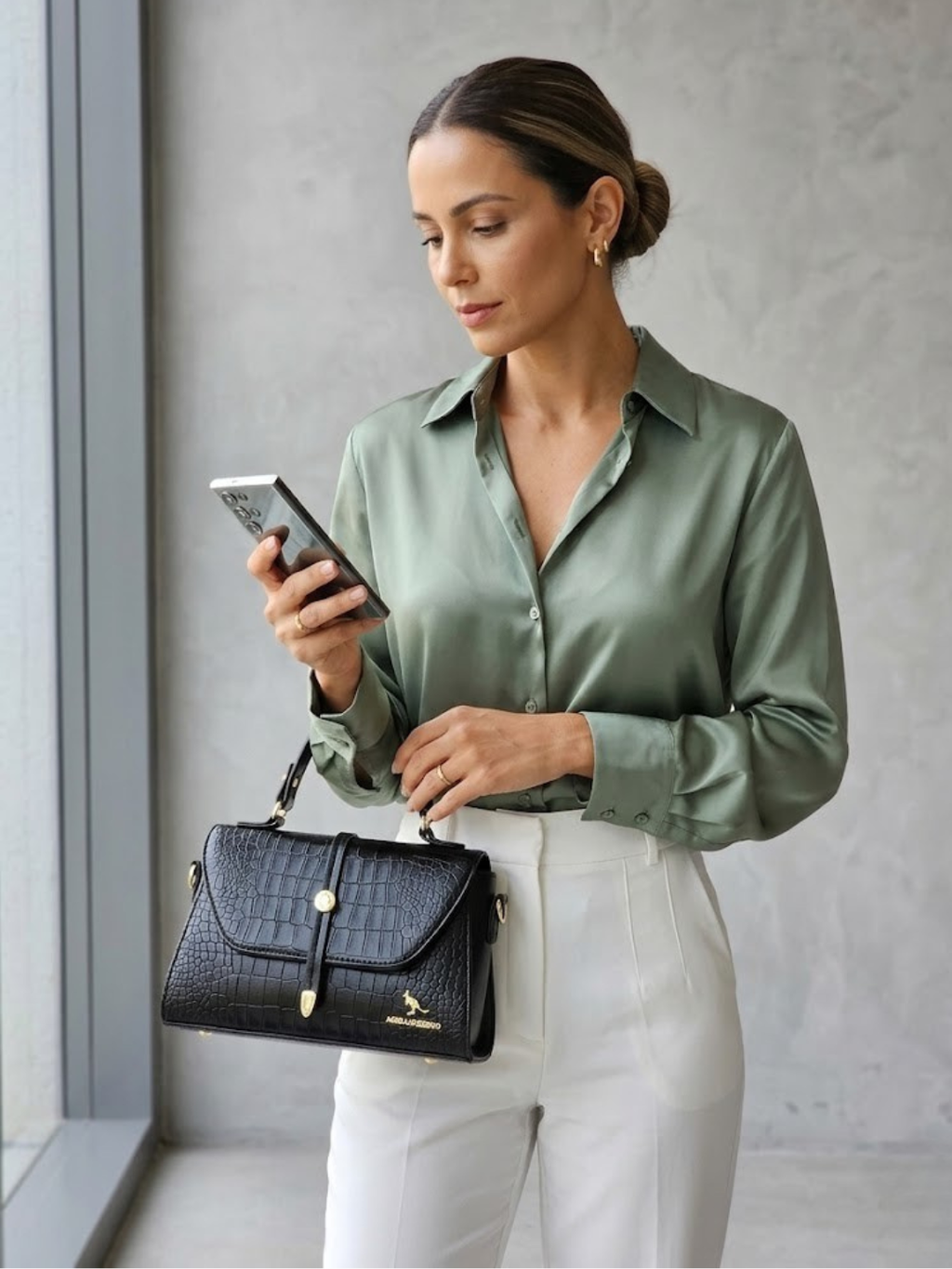 Bolsa Croco Elite feminina